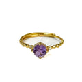 Amethyst Fireworks Cut Cocktail Ring