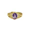 Amethyst Solitaire Ring