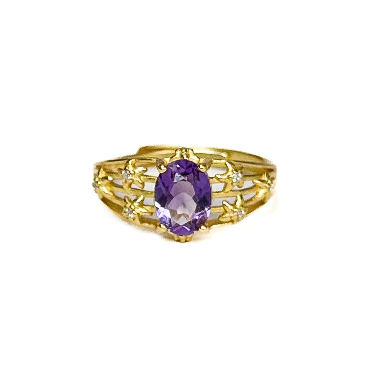 Amethyst Solitaire Ring