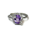 Amethyst Halo Setting Ring