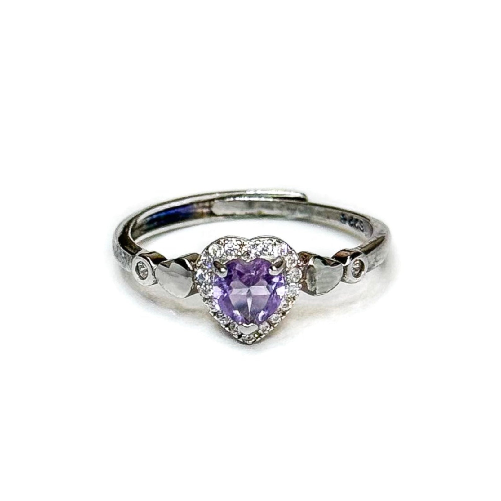 Amethyst Heart Shaped Ring
