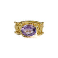 Amethyst Thin Band Ring