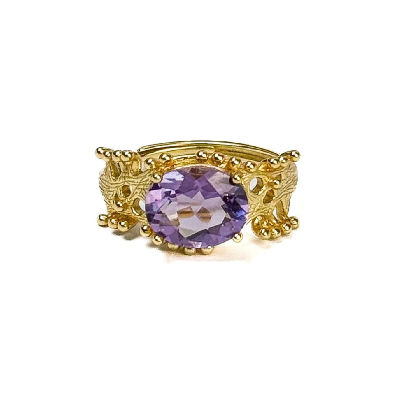 Amethyst Thin Band Ring