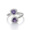 Amethyst Micro Pave Ring