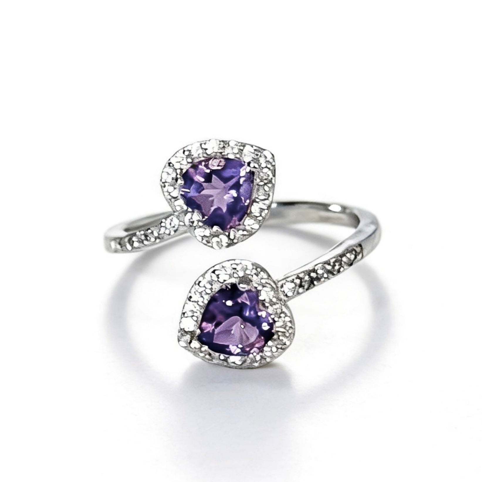 Amethyst Micro Pave Ring