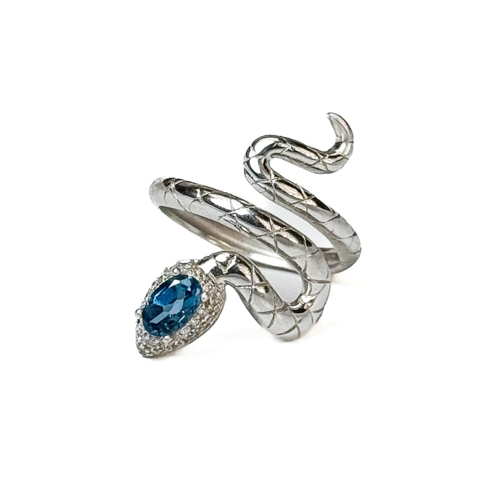 Topaz Snake Wrap Ring