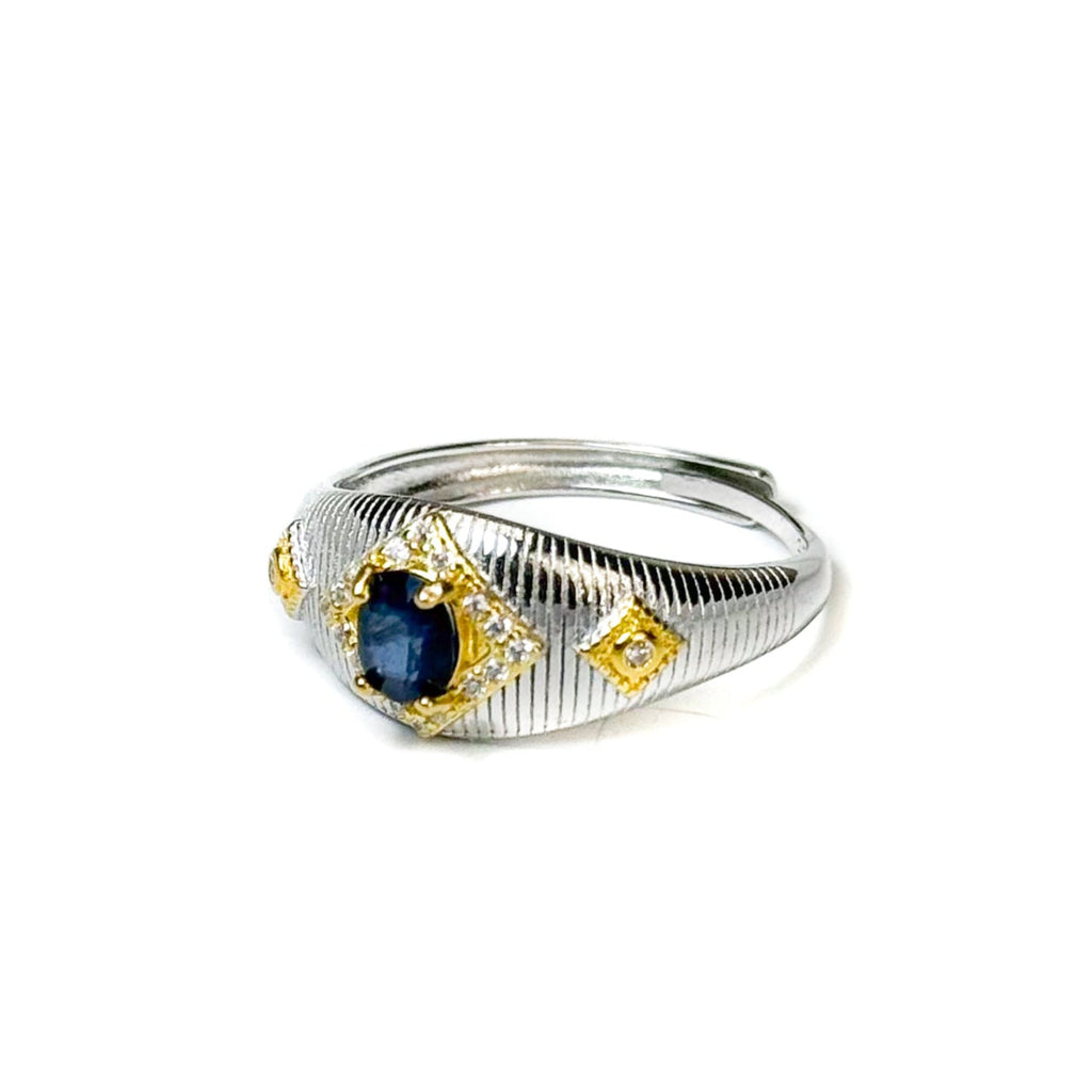 Sapphire Blue Solitaire Ring