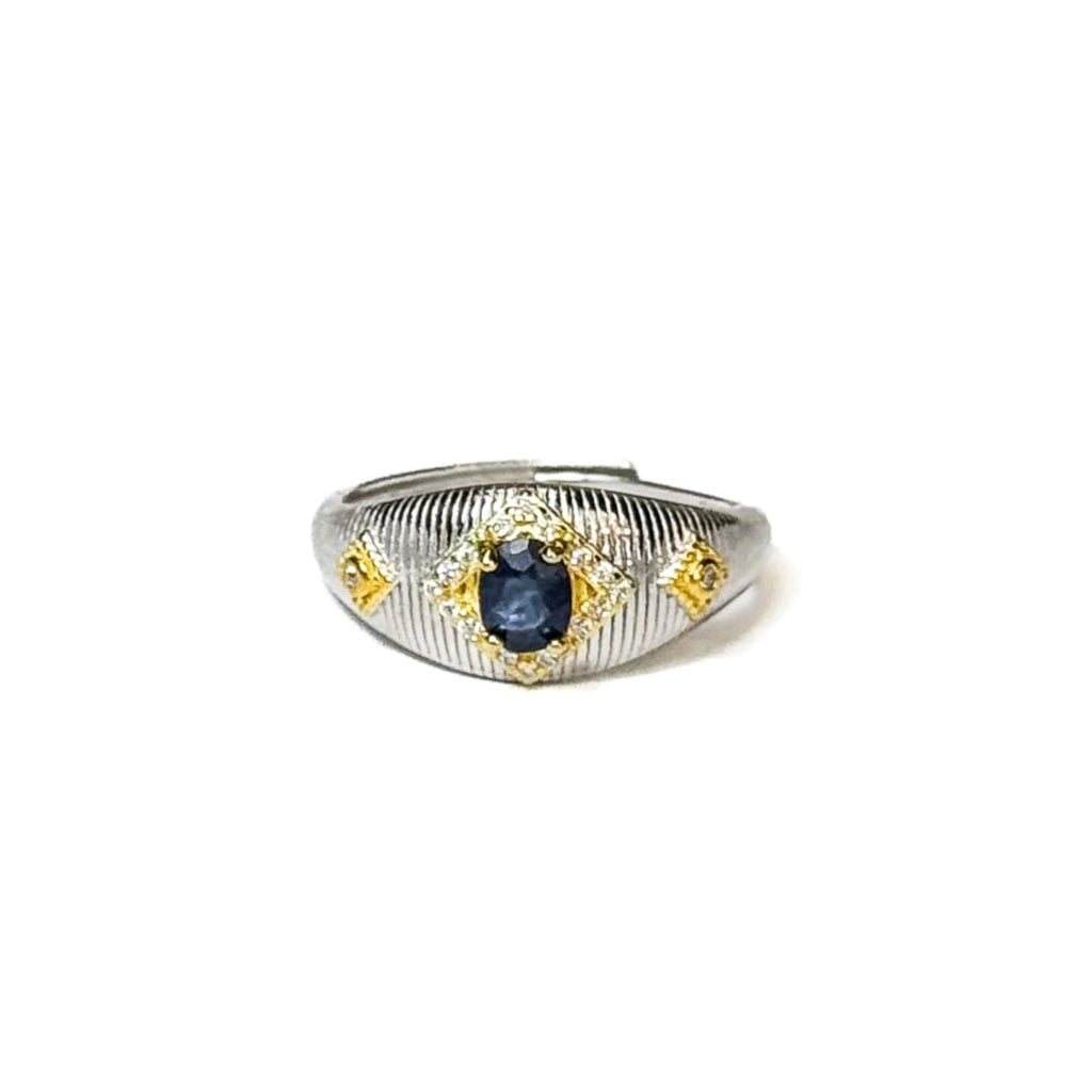 Sapphire Blue Solitaire Ring
