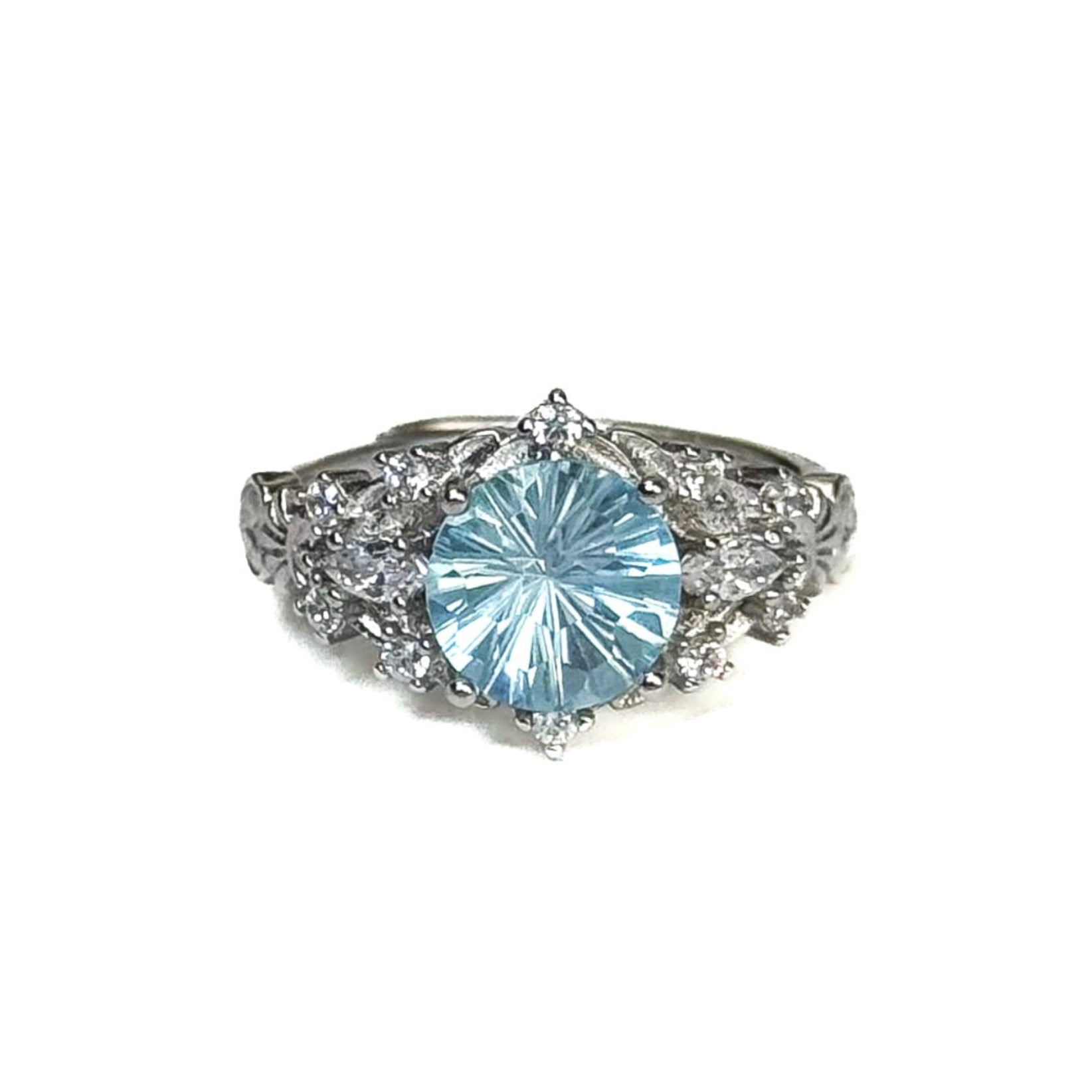 Topaz Fireworks Cut Dainty Ring