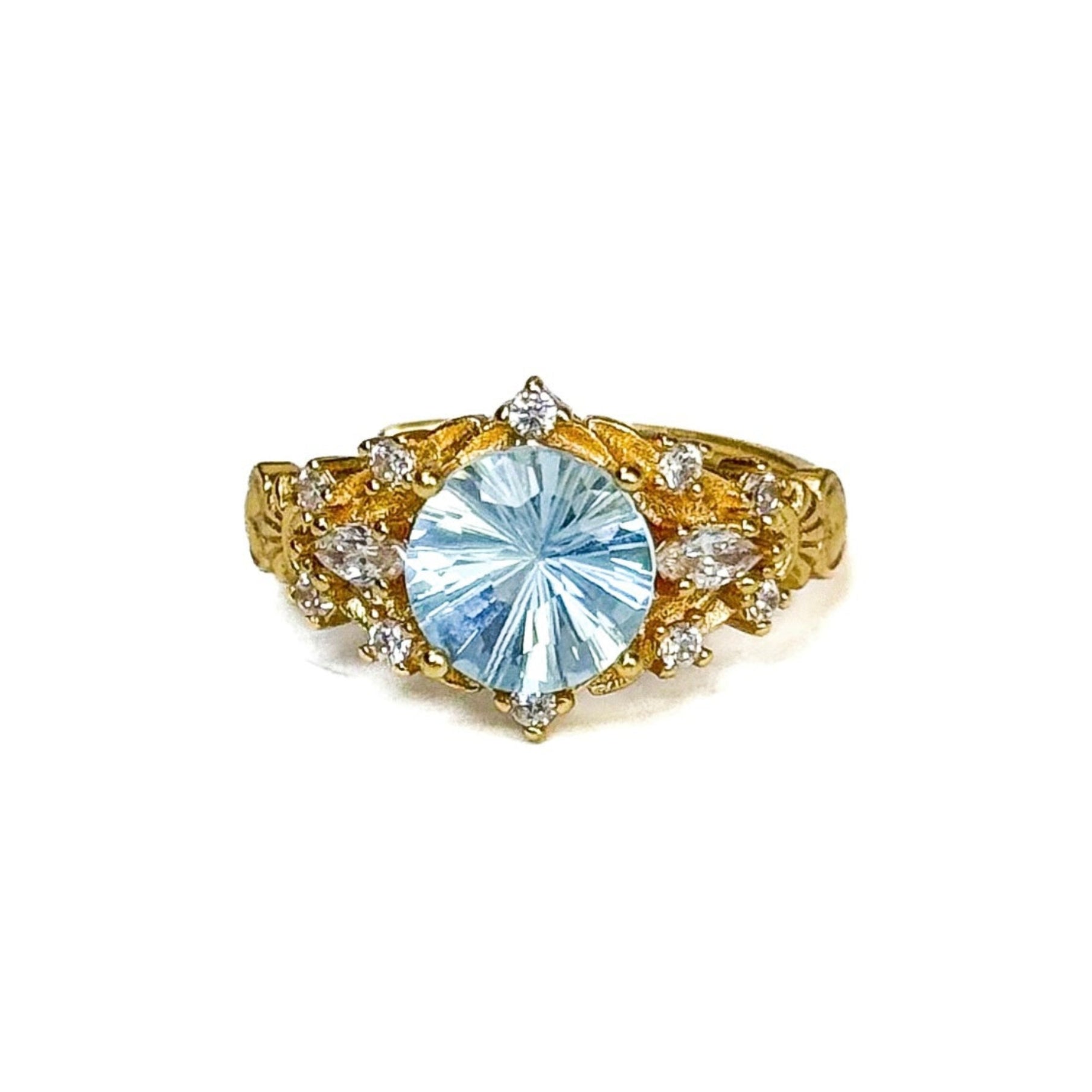 Topaz Fireworks Cut Statement Ring