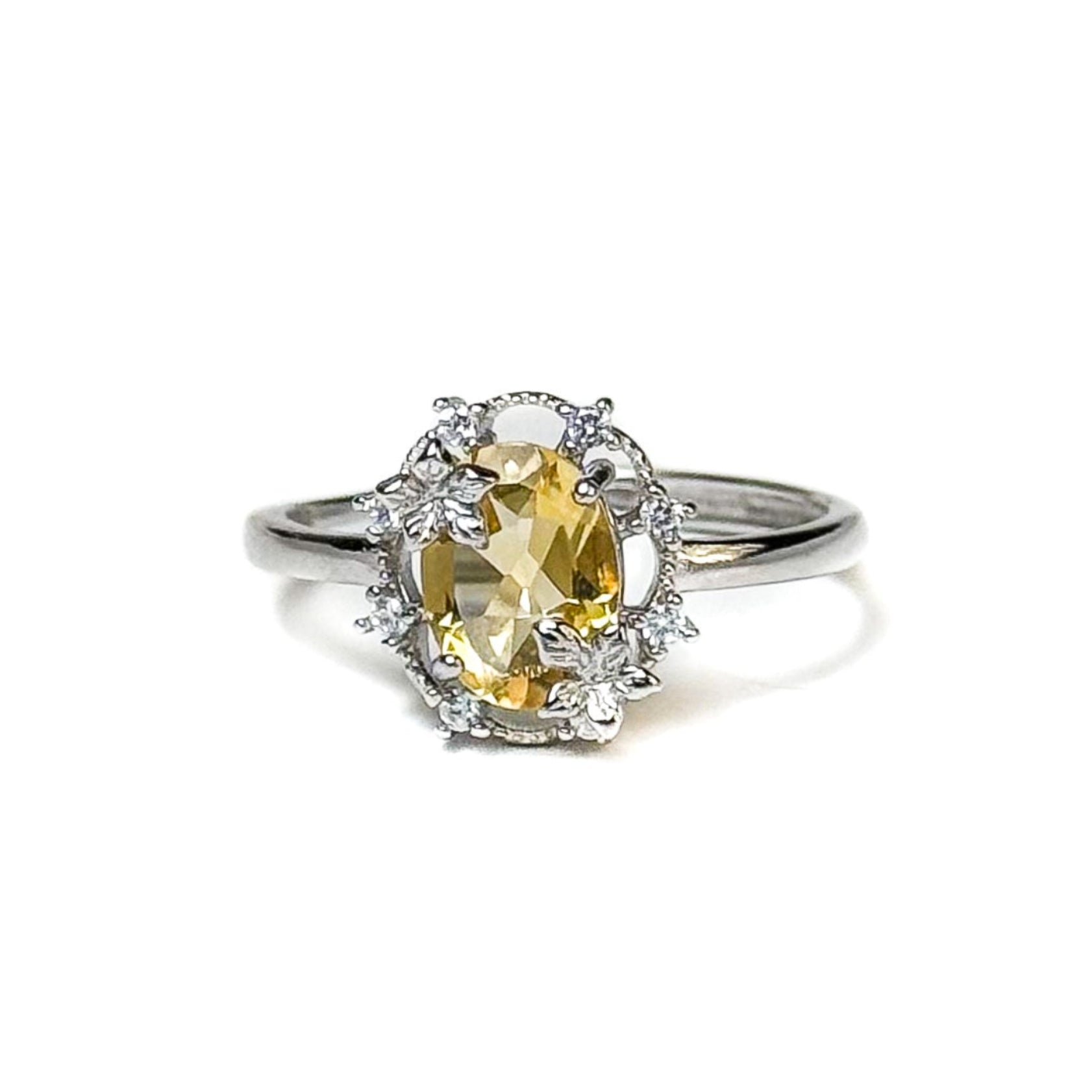 Citrine Three Stone Ring