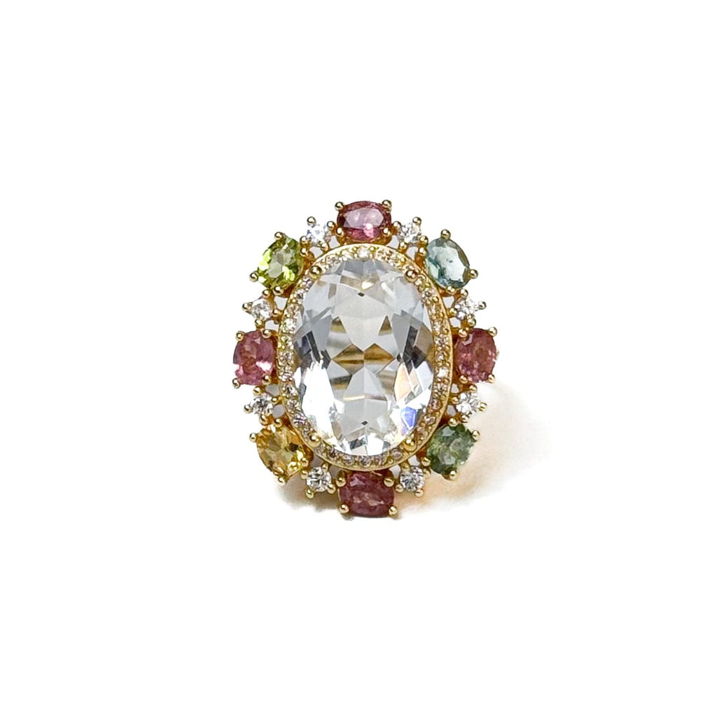 Tourmaline Pav¨¦ Band Ring