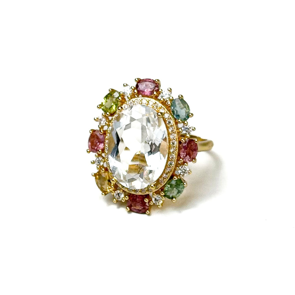 Tourmaline Pav¨¦ Band Ring