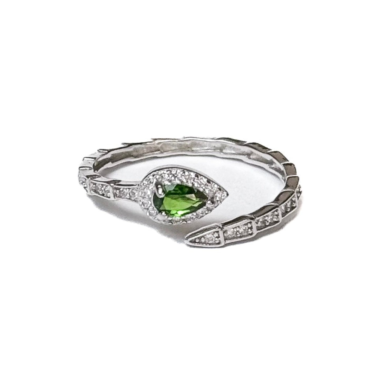 Diopside Snake Embossed Ring