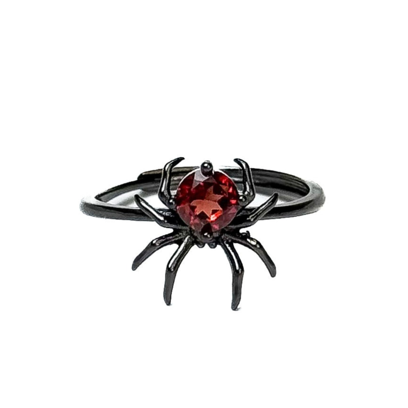 Garnet Spider Design Ring