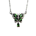 Diopside Butterfly Charm Necklace