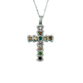 Tourmaline Cross Statement Necklace