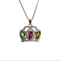 Tourmaline Crown Pendant Necklace