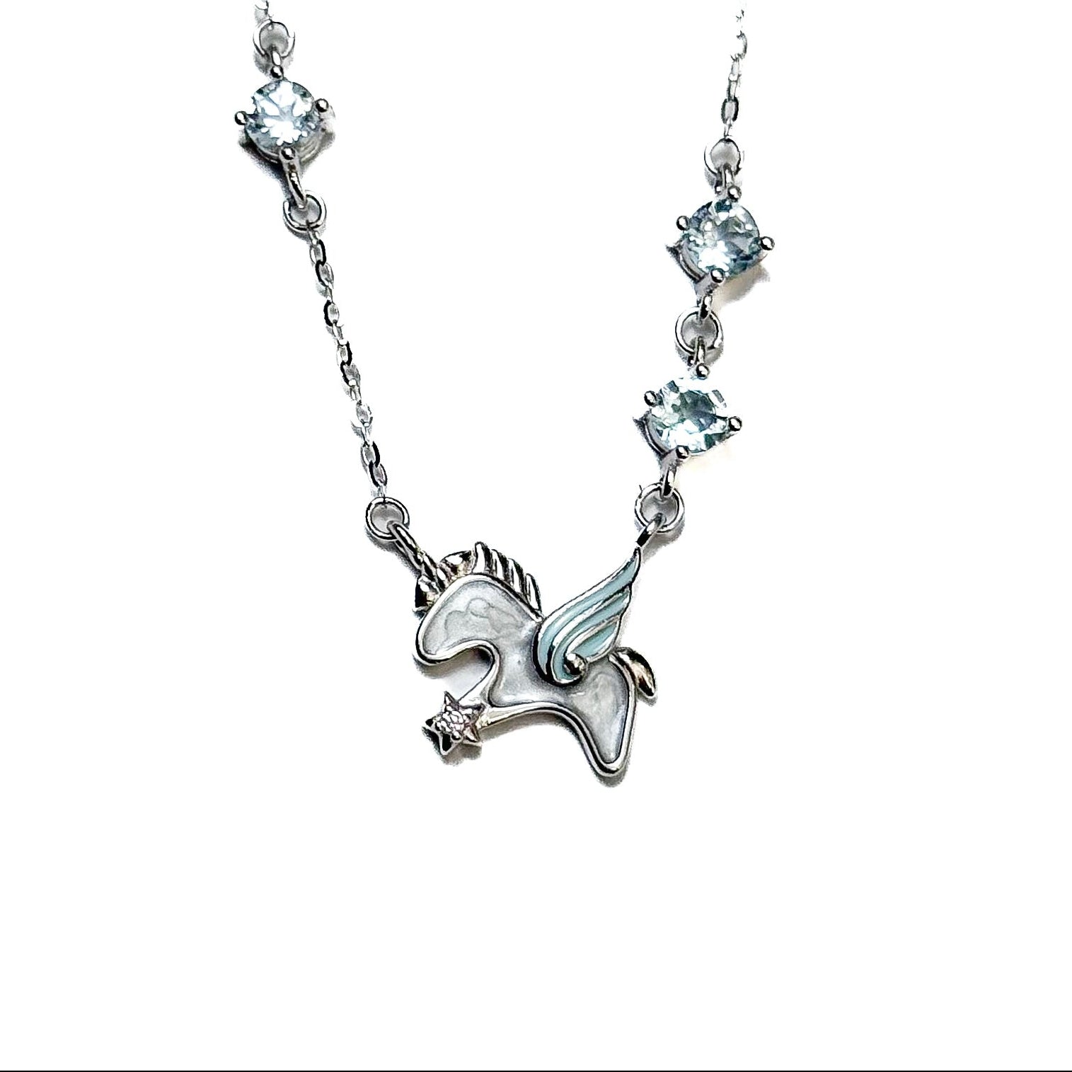 Topaz unicorn necklace