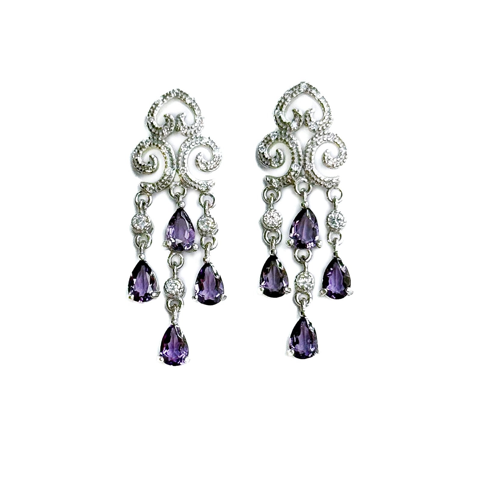 Amethyst Stud Earrings