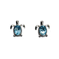 Topaz Turtle Stud Earrings