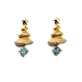 topaz Christmas tree stud earrings