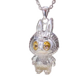 Citrine Labubu Charm Necklace